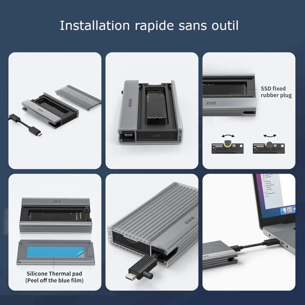 Boîtier ssd usb-c rapide