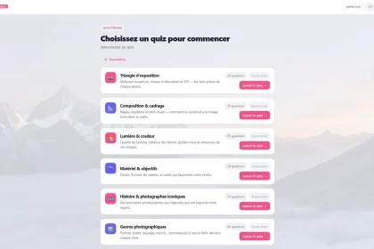Quiz Pixfan Apprendre la photo